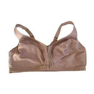 Glamorise MagicLift Front Close Wireless Bra Nude Beige 44DD 1265 Support